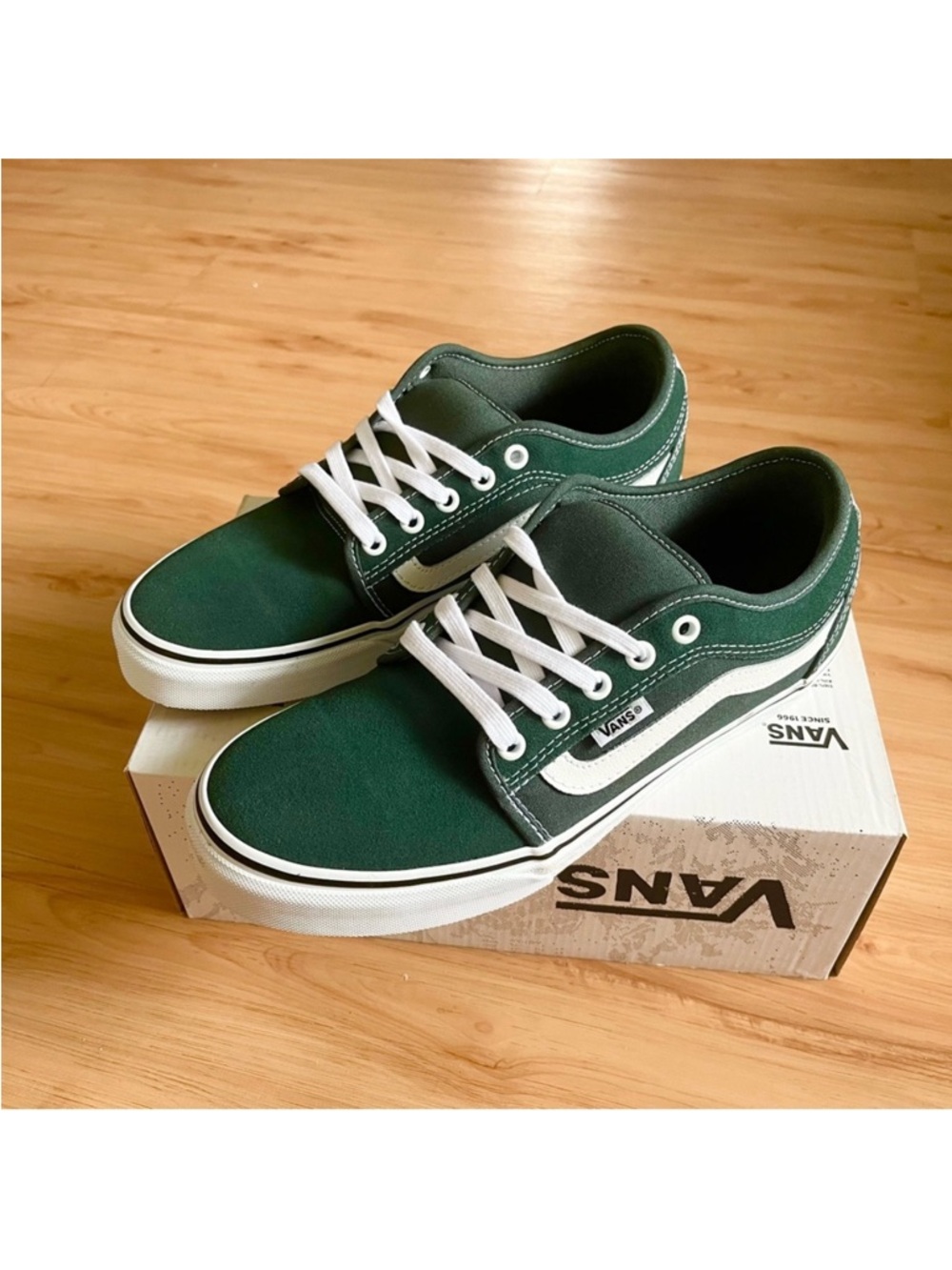 Vans Chukka Low Sidestripe Shoes Green Gables Women 10.0 US Mens 8.5 US - Picture 9 of 13
